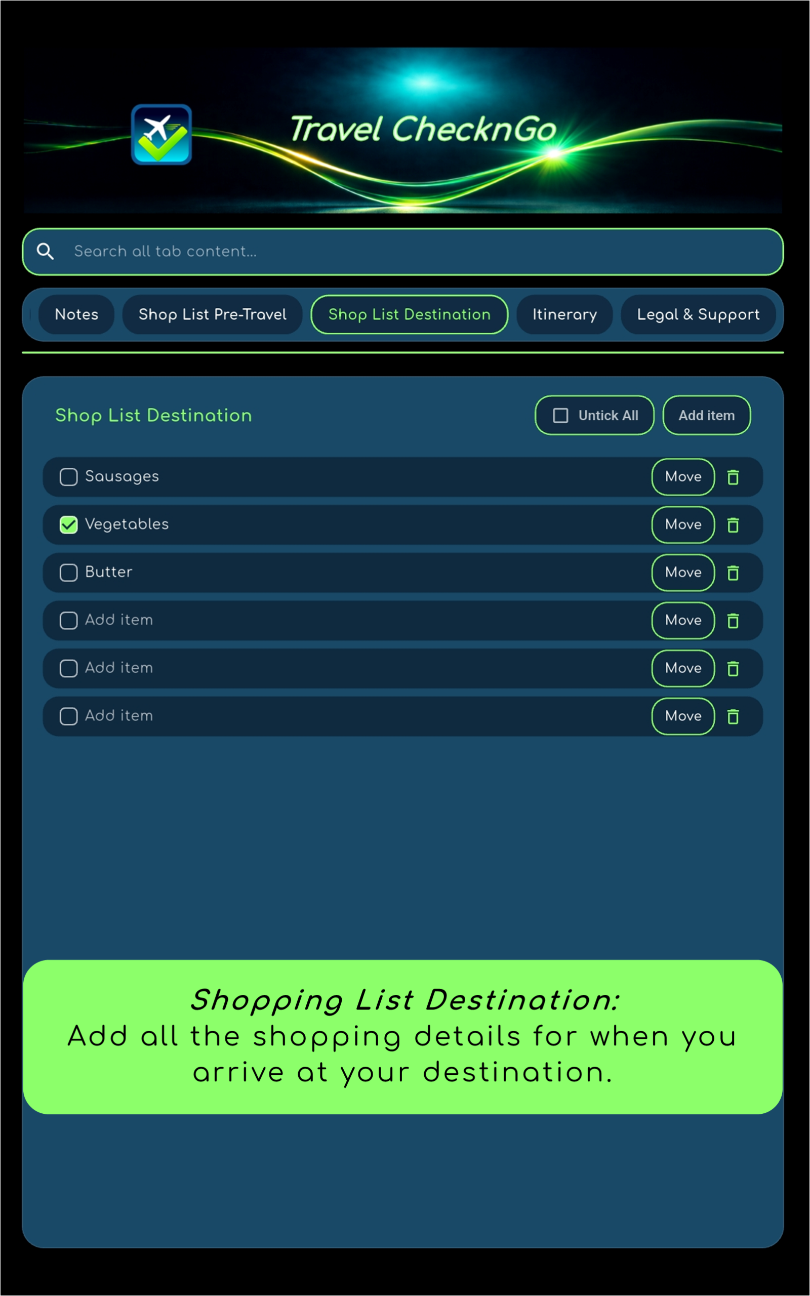Travel ChecknGo screenshot 7